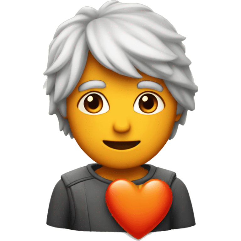 Corazón naranja y rojo emoji