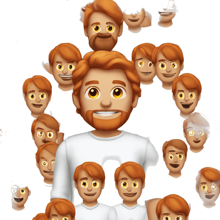 Red hair man with white shirt emoji