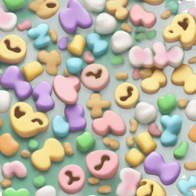 Pastel bowl of lucky charms  emoji