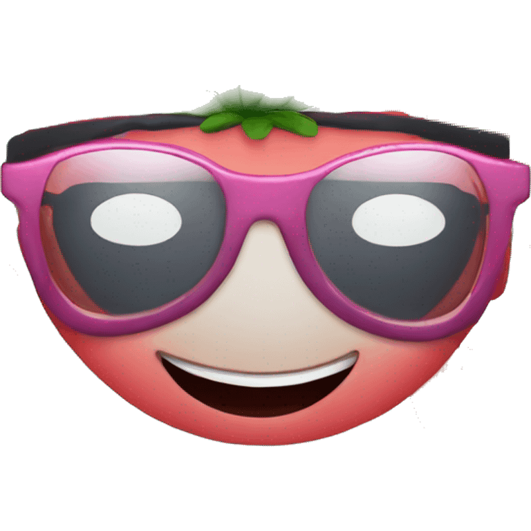 Fresa con lentes  emoji