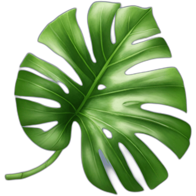 Monstera leaf emoji