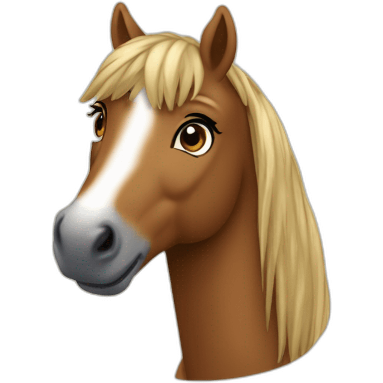 Ein Pony das die Fellfarbe Schimmel emoji