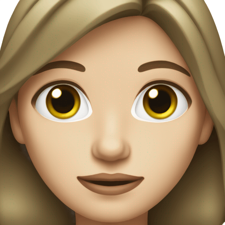 white female psychologist with brown hair and green eyes emoji