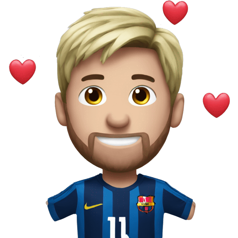 Messi sending hearts emoji