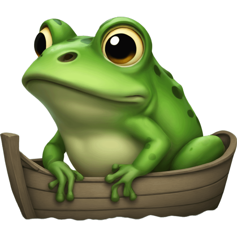 Giant frog boat  emoji