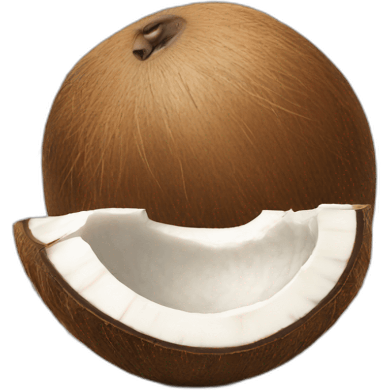 coconut with monkey emoji