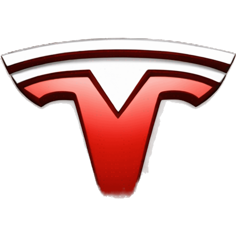 Tesla logo red emoji