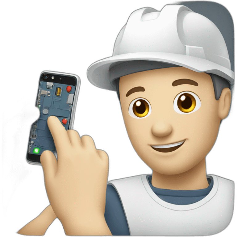 Technician repair smartphone  emoji