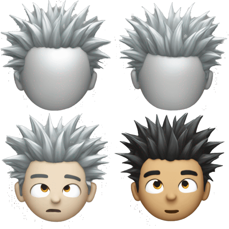 Silver spiked hair
Ah ... emoji