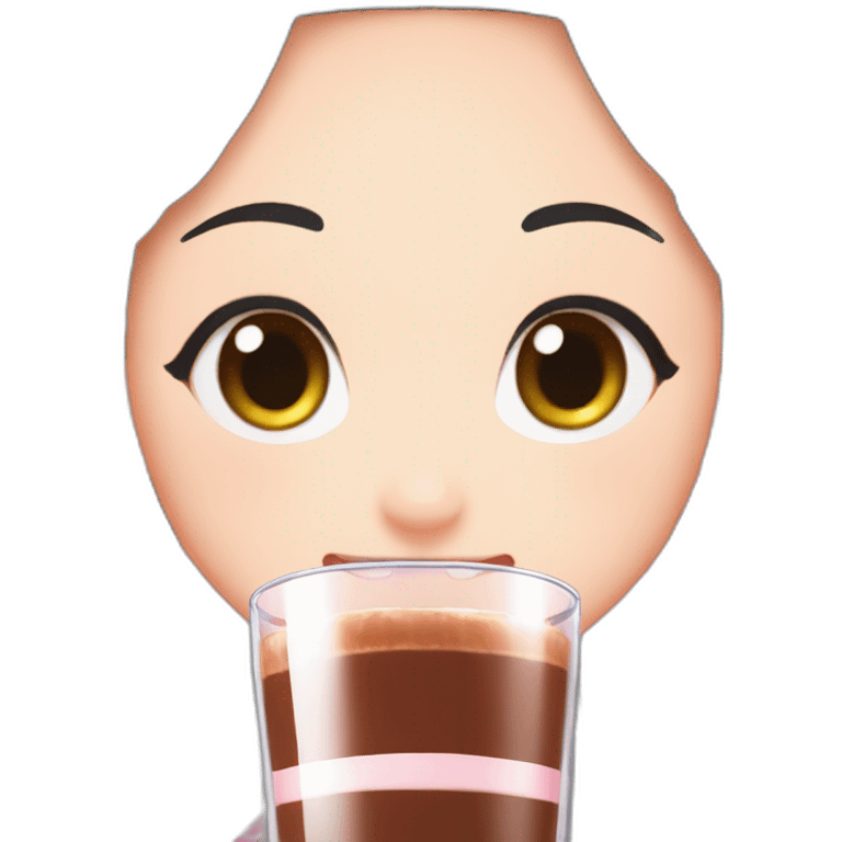 Nezuko drink milk emoji