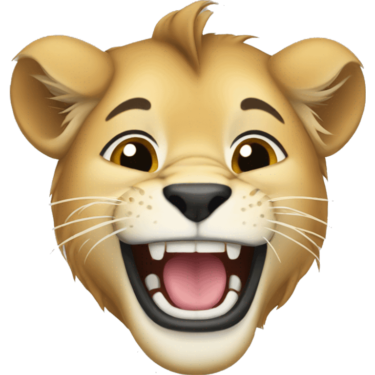 lioness laughing emoji