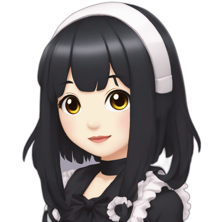 anime girl idol japanese goth moe emoji