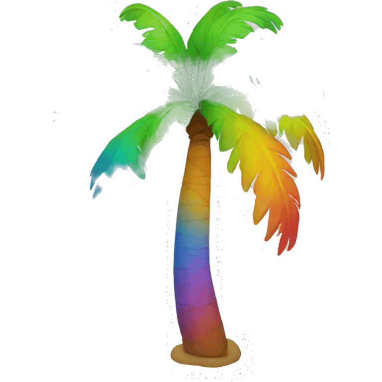 rainbow palm tree emoji