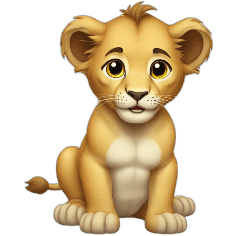 lion cub with diaper  emoji