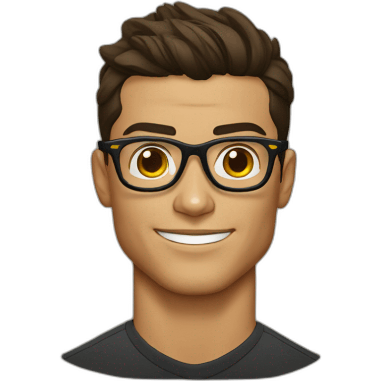 cristiano ronaldo wearing glasses  emoji