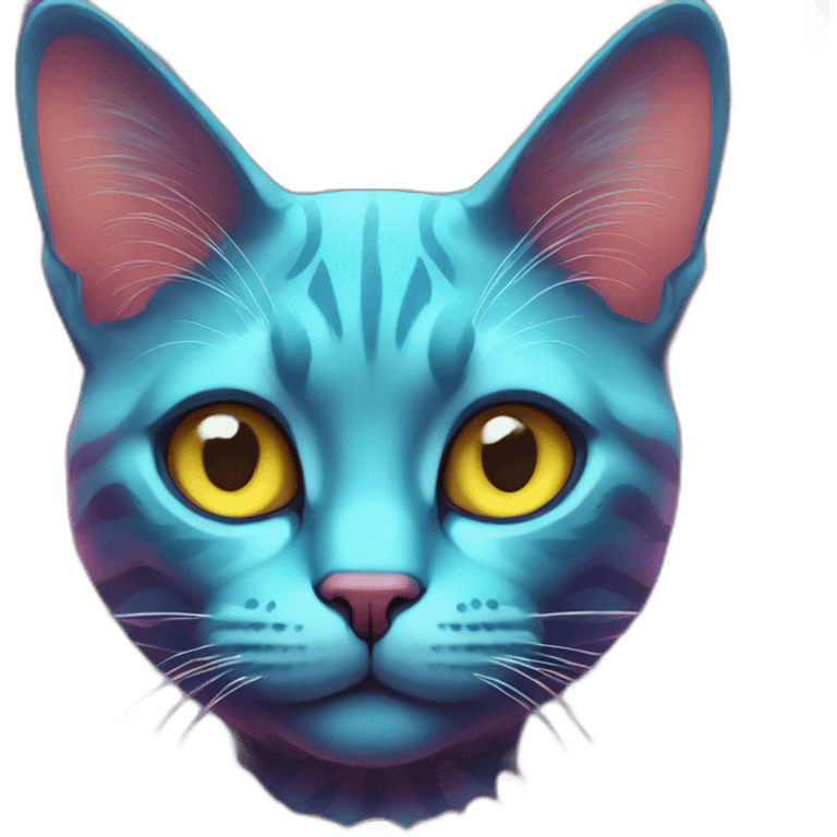 Psychedelic Cat emoji