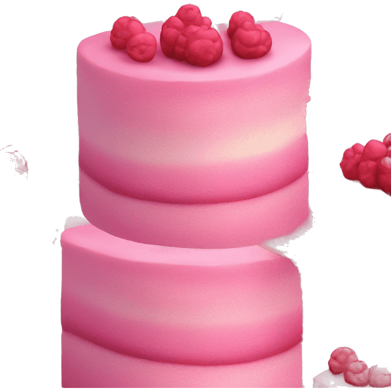 Realistic pink layered cake emoji