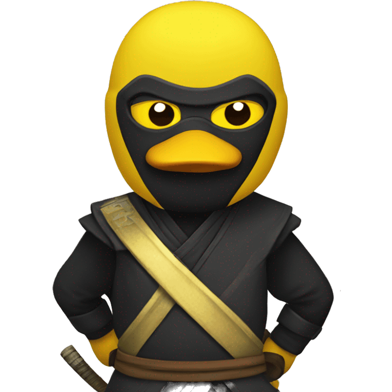 Yellow duck ninja emoji