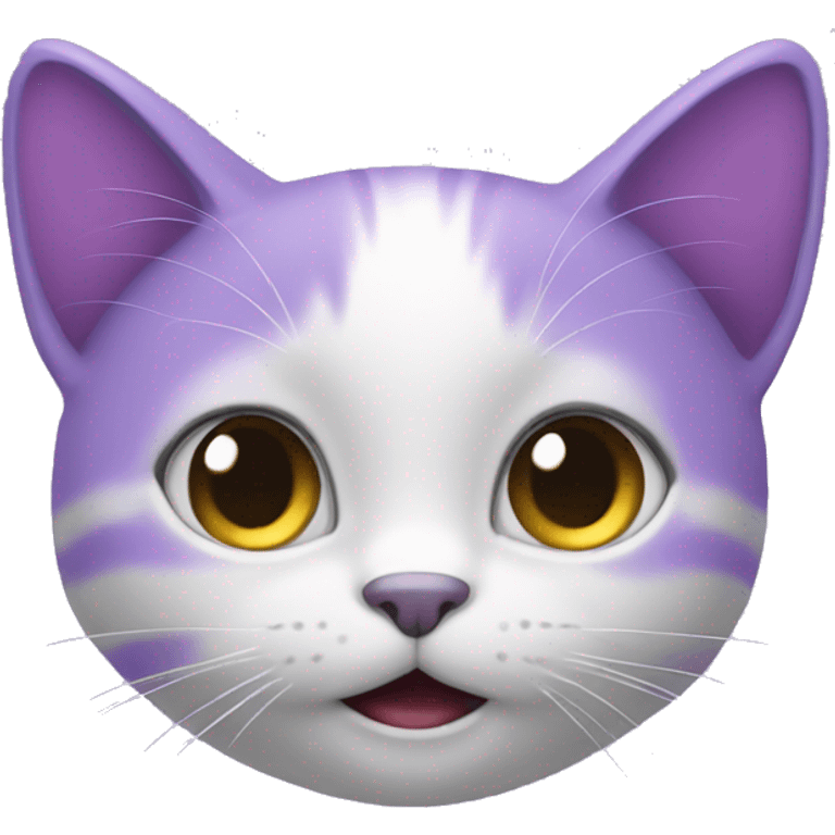 Un chat violet emoji