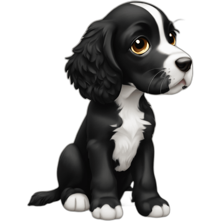 black springer spaniel puppy emoji