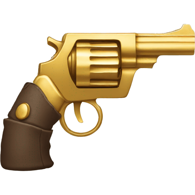 hand holding Golden gun emoji