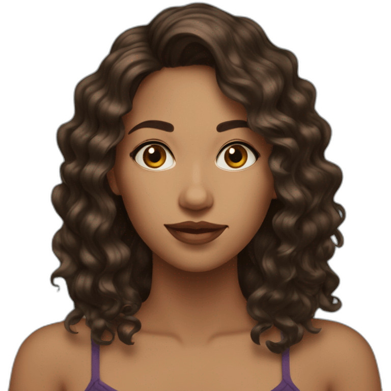 brunette wavy nairana emoji