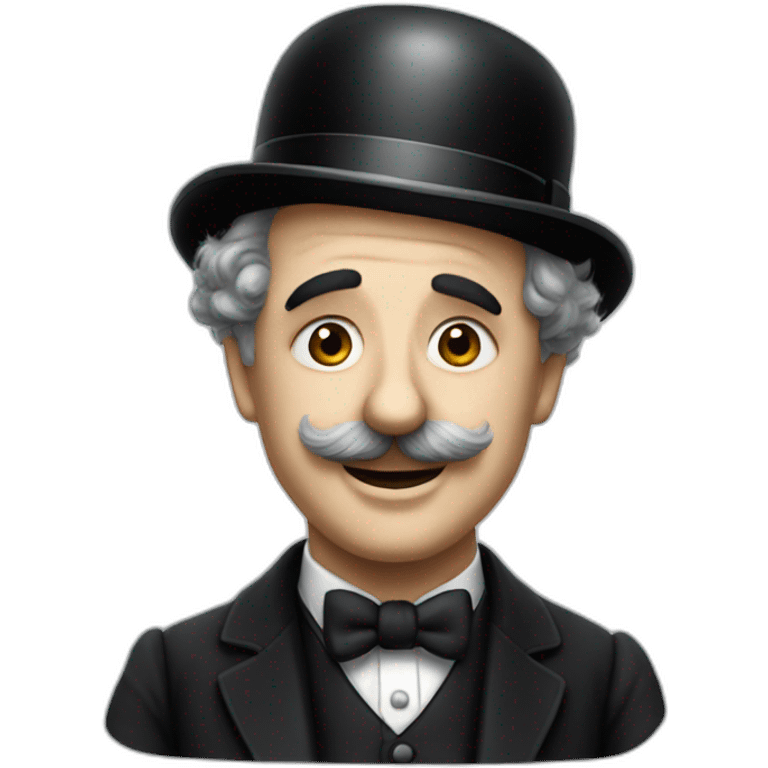 Charlie chaplin without a hat emoji