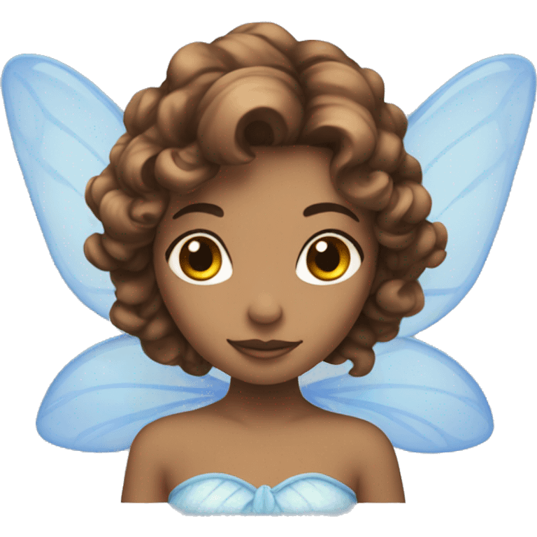 Blue fairy with brown hair emoji