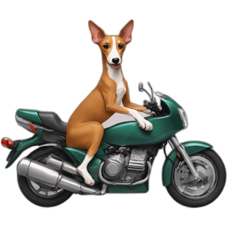 podenco on motorbike emoji