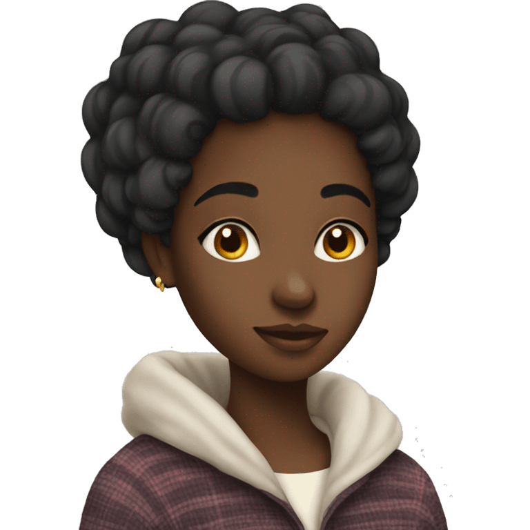 Cozy black girl emoji