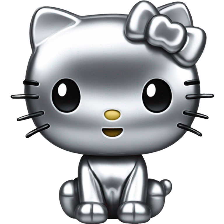 metallic chrome hello kitty emoji