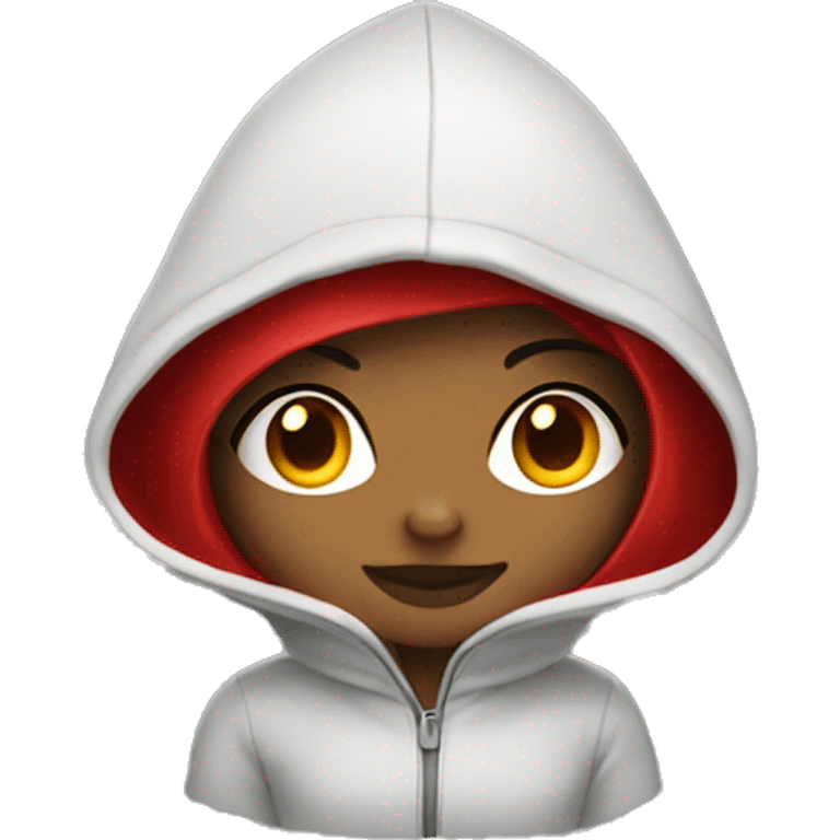 Girl wearing a red hood emoji