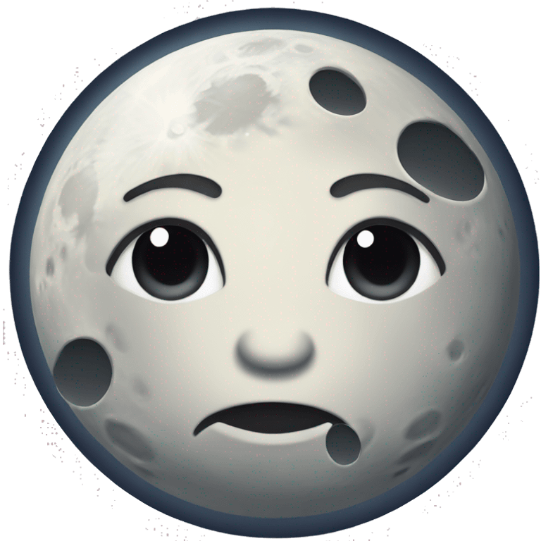 Moon astrology symbol with cute face emoji