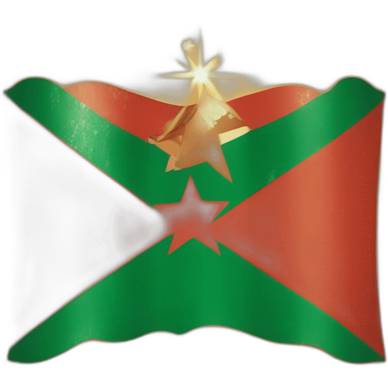 the ivoirien flag with the star of Morocco emoji