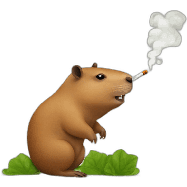 capybara smoking menthol cigarette emoji