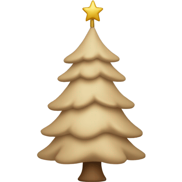 Beige christmas tree emoji