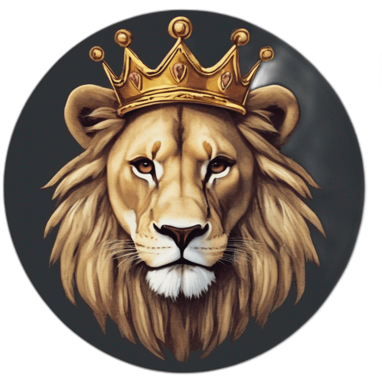 a lion in a crown emoji