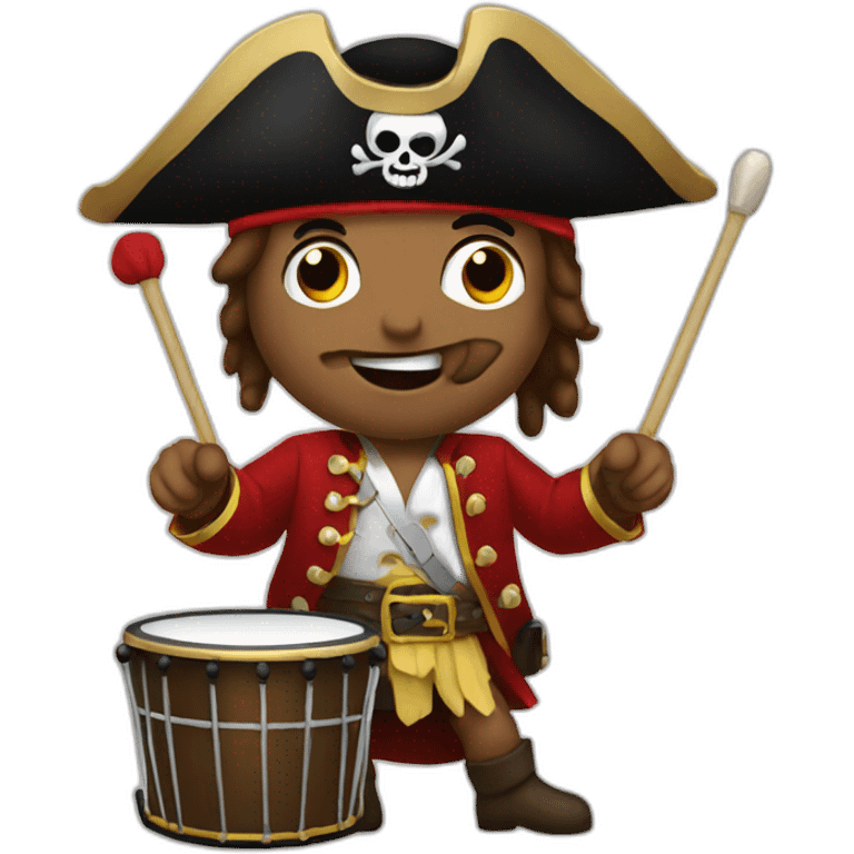 drumming pirate emoji