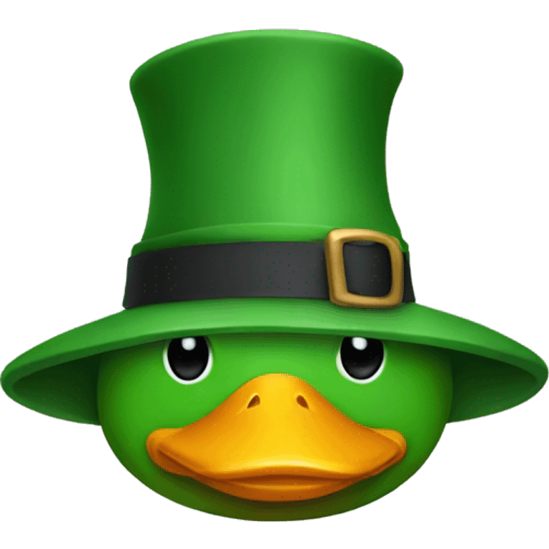 A duck in a green hat emoji