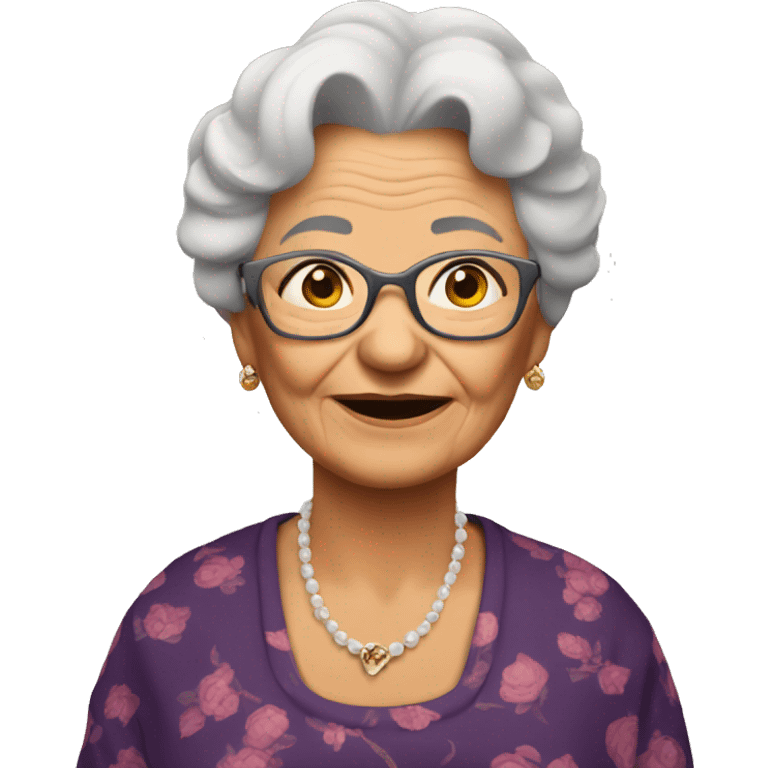 abuela con corona emoji