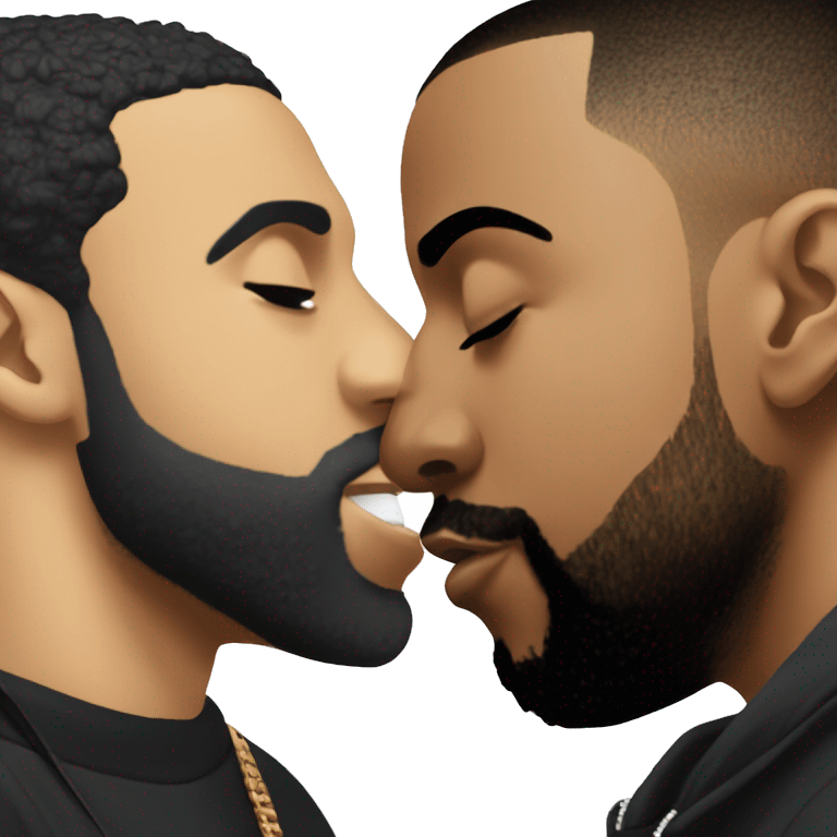 Drake kissing Kendrick Lamar  emoji