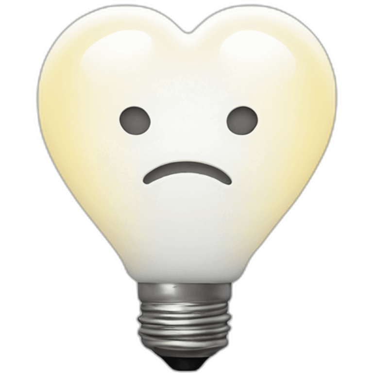 White heart lightbulb emoji