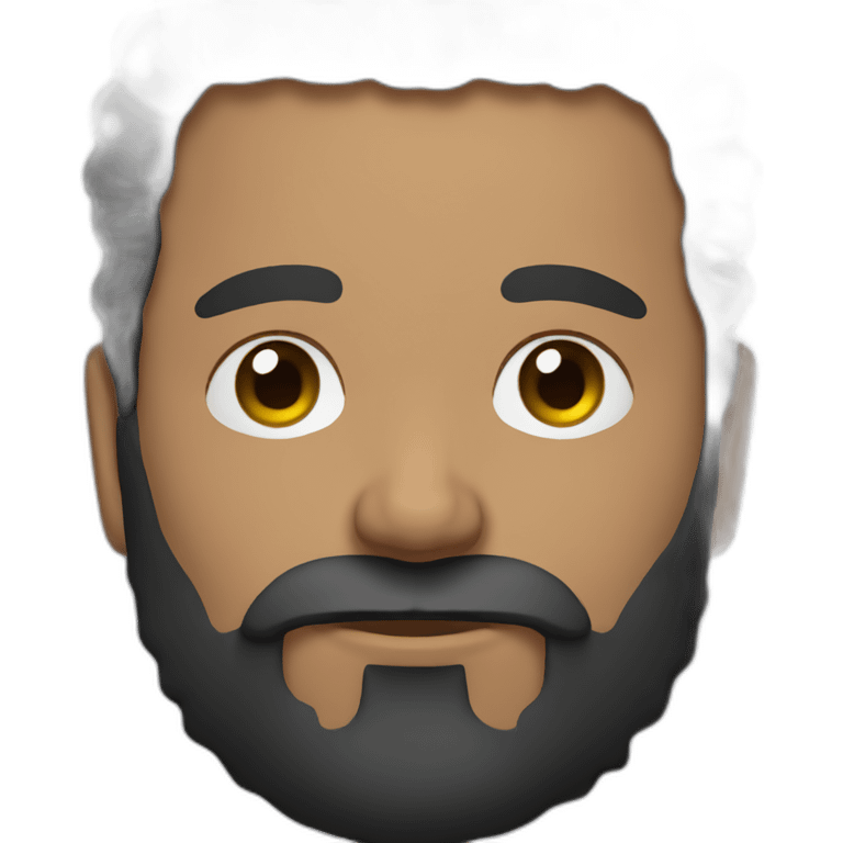 Sleeping man with black beard and short wavy hair emoji