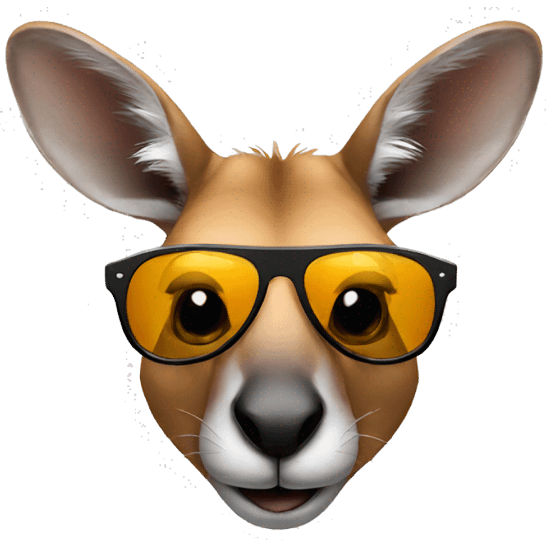 Kangaroo wearing sunglasses emoji