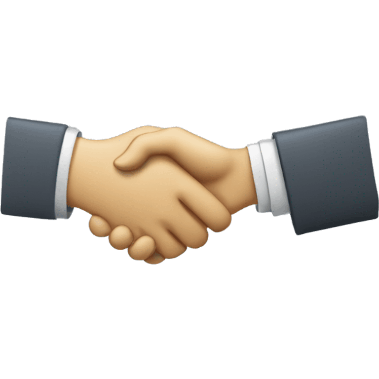 A handshake between an employer and employee, symbolizing trust and commitment. emoji