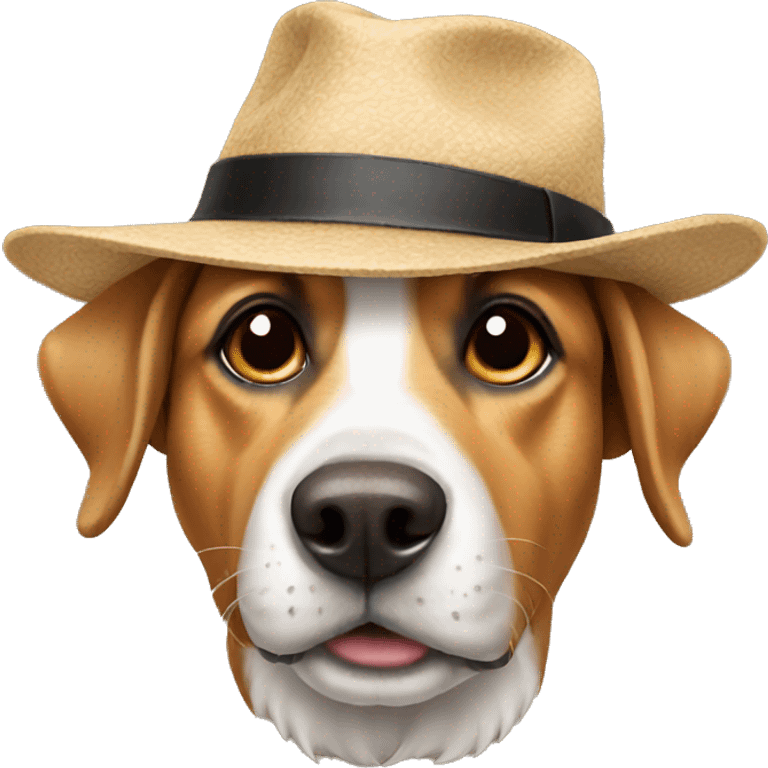 Dog wearing a hat emoji