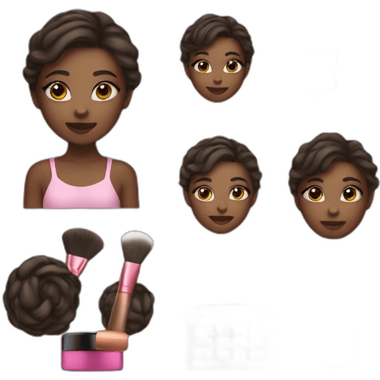 Girl with cosmetics  emoji