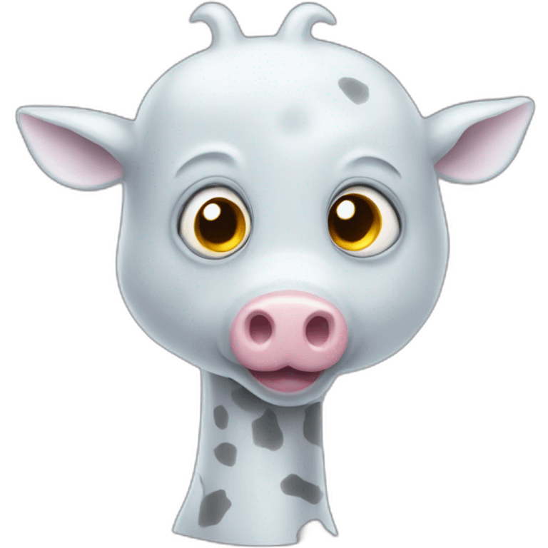 Ghost of a giraffe pig emoji