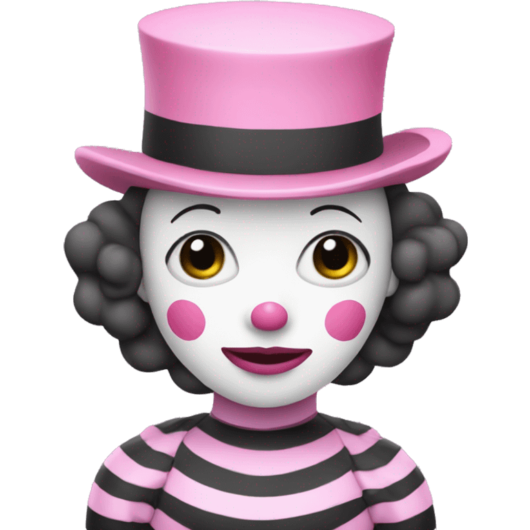 Pink mime with stripes emoji