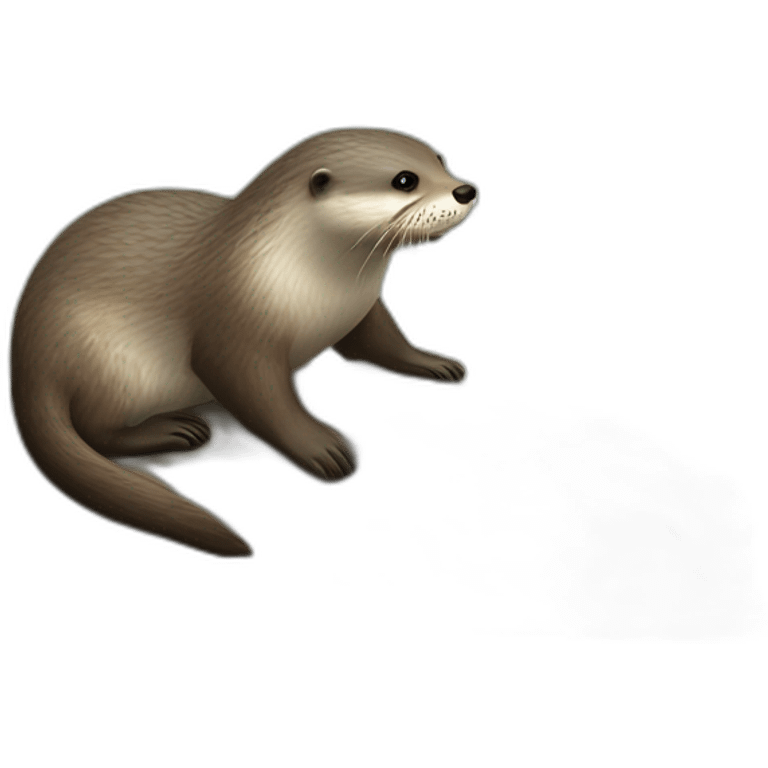 Loutre sur crotte emoji